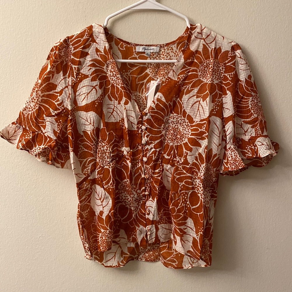 NWT Sunflower Madewell Silk Blouse